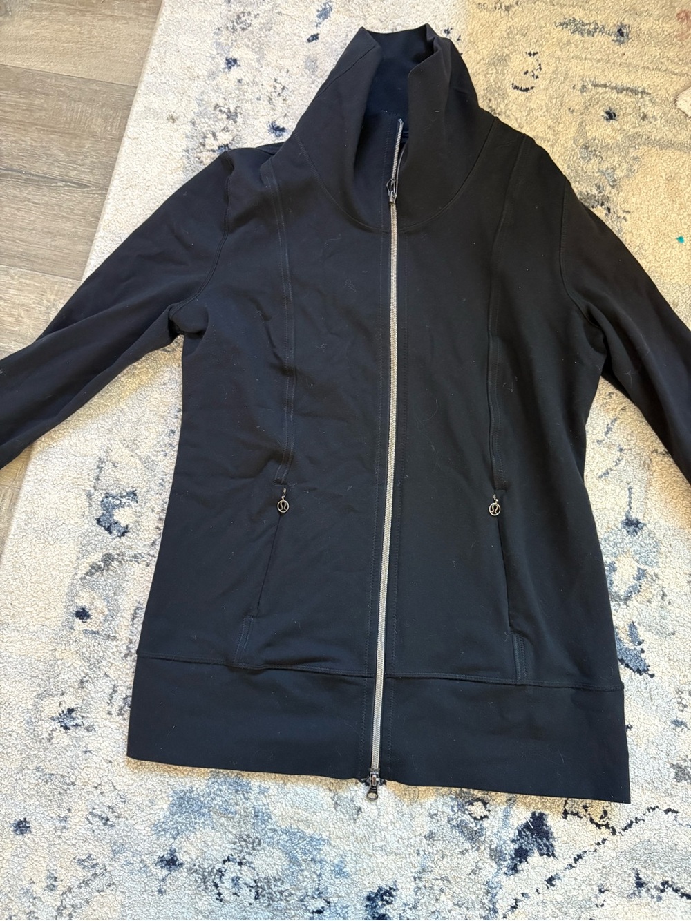 lululemon athletica Black Long Zip-Up Utility Jacket